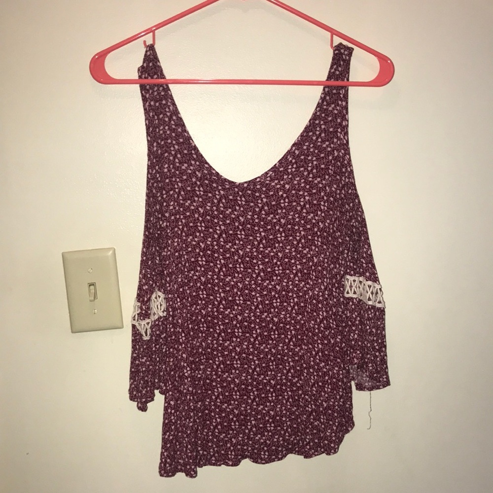 Off the shoulder flowered top